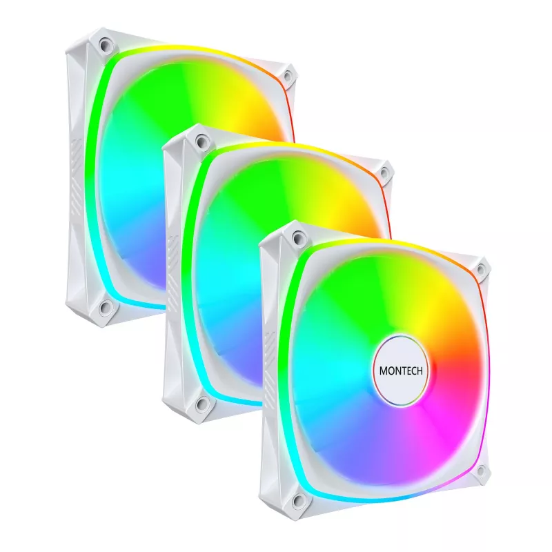 MONTECH RX120 PRO wit 120mm ARGB reverse blade 3-pack