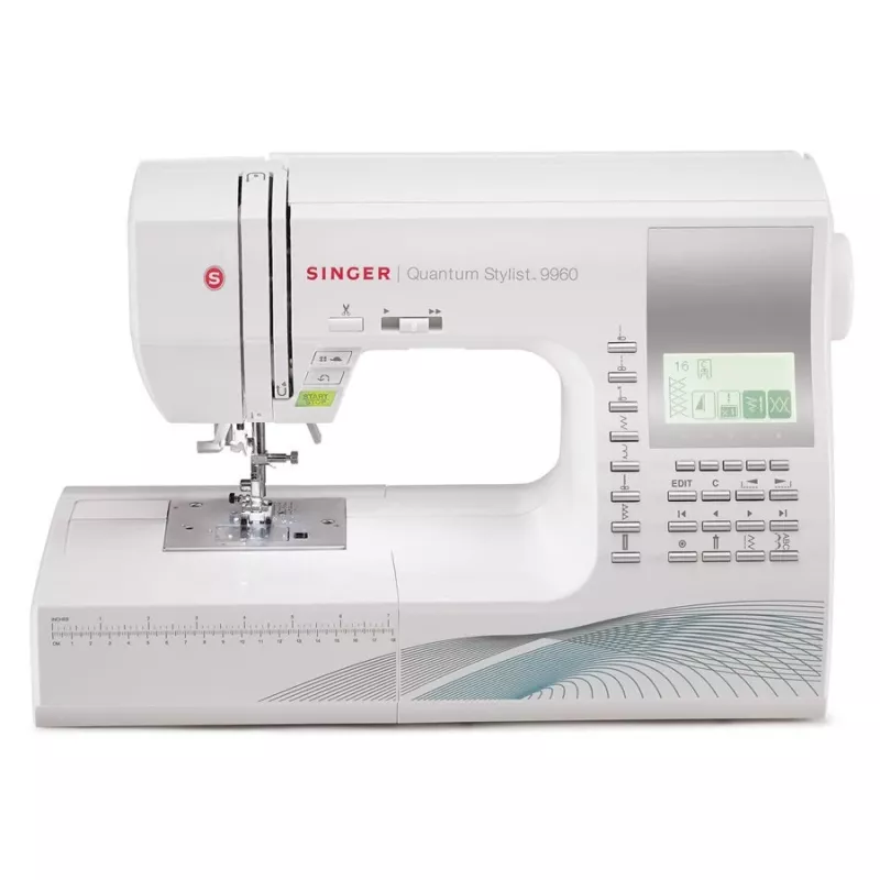 Naaaimachine SINGER Quantum Stylist 9960 — 600 stiksteken, 13 automatische knoopsgatenprogramma's, vrijarm systeem