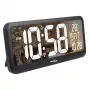 Grote digitale klok wandmontage vrijstaand met temperatuursensor 37x17cm LCD-display netadapter & batterijgevoed