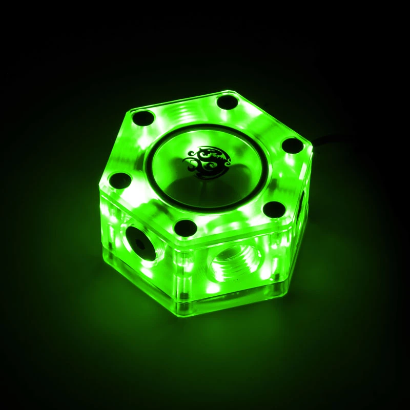 Doorstroomindicator BitsPower Hexagon Flow Indicator-RGB BP-HFI-RGB — RGB-verlichting, hexagonaal design