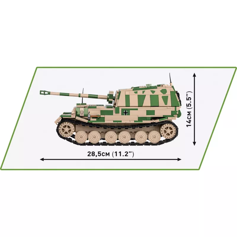 Cobi Historical Collection WWII SD. voertuig. Ferdinand tank, meerkleurig