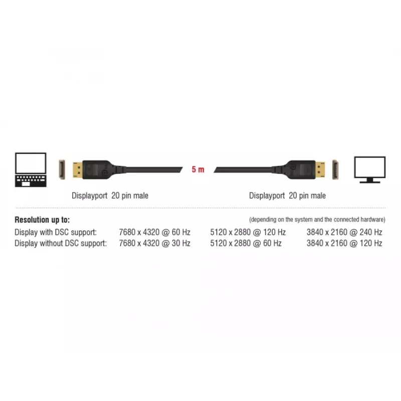 DisplayPort-kabel DeLOCK 85661 3 m zwart