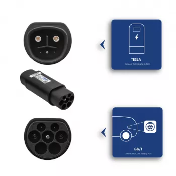 Akyga AK-SC-E22 EV-laadadapter Tesla naar GB/T 1-fase 32A