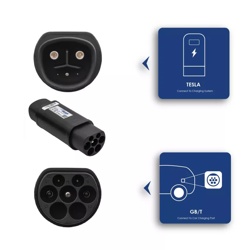 Akyga AK-SC-E22 EV-laadadapter Tesla naar GB/T 1-fase 32A