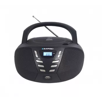 Draagbare CD-speler Blaupunkt BB7BK — MP3, FM-radio, USB, AUX, op batterijen, 2 ingebouwde luidsprekers, 240×230×128 mm