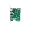 DeLOCK PCI Express x1-kaart, 3 x USB 5 Gbps Type-A, 1 x Gigabit LAN