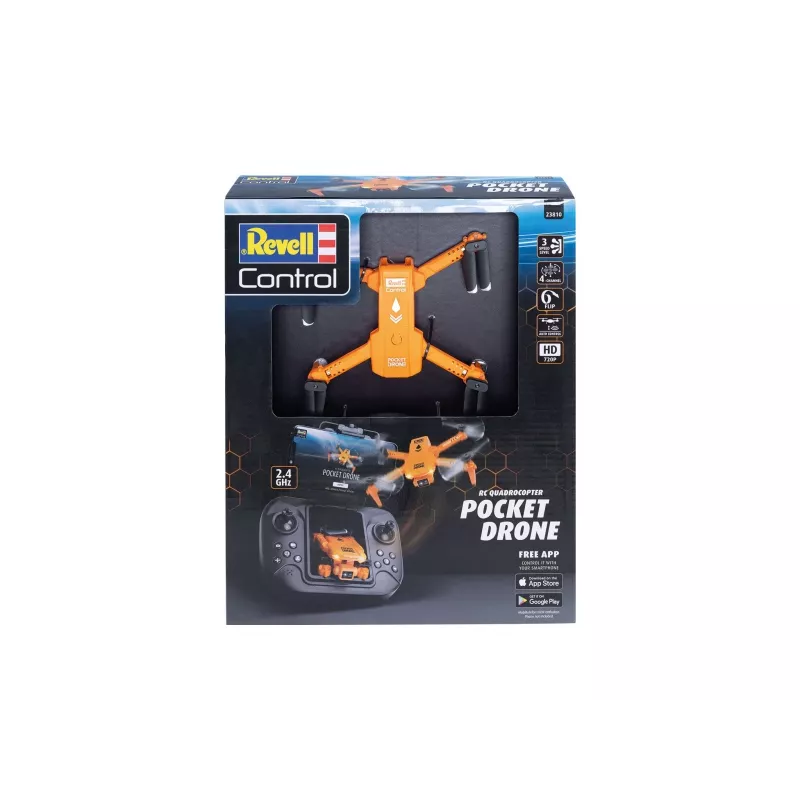 RC-quadrocopter REVELL Pocket Drone 23810 — 2,4 GHz, 4-kanaals afstandsbediening