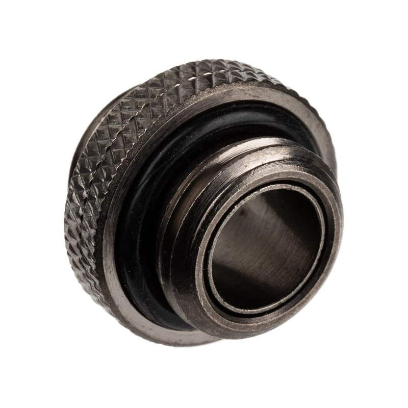 Adapter Alphacool G1/4 AG naar G1/4 AG, metalen haakse verbinding, zwart