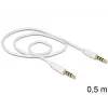Audiokabel 3,5mm DeLOCK 83439 0,5m wit