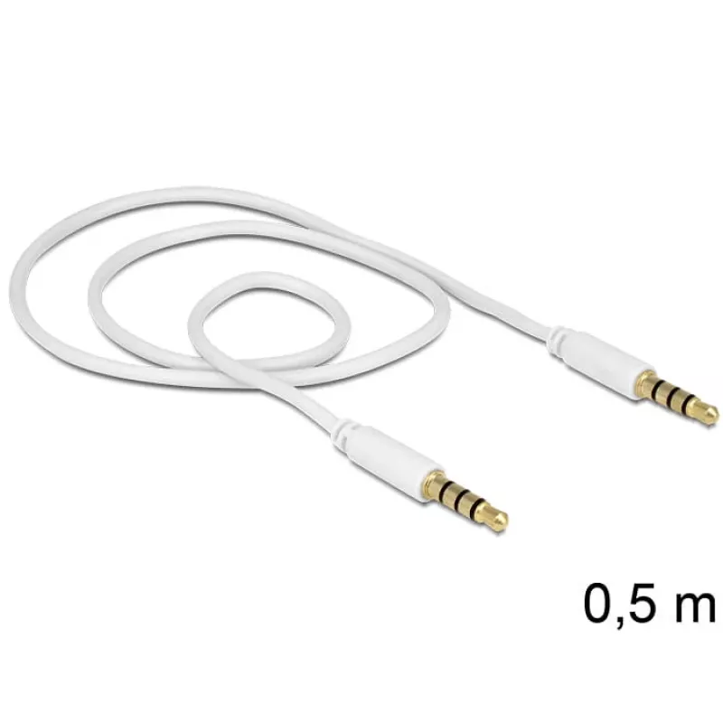 Audiokabel 3,5mm DeLOCK 83439 0,5m wit