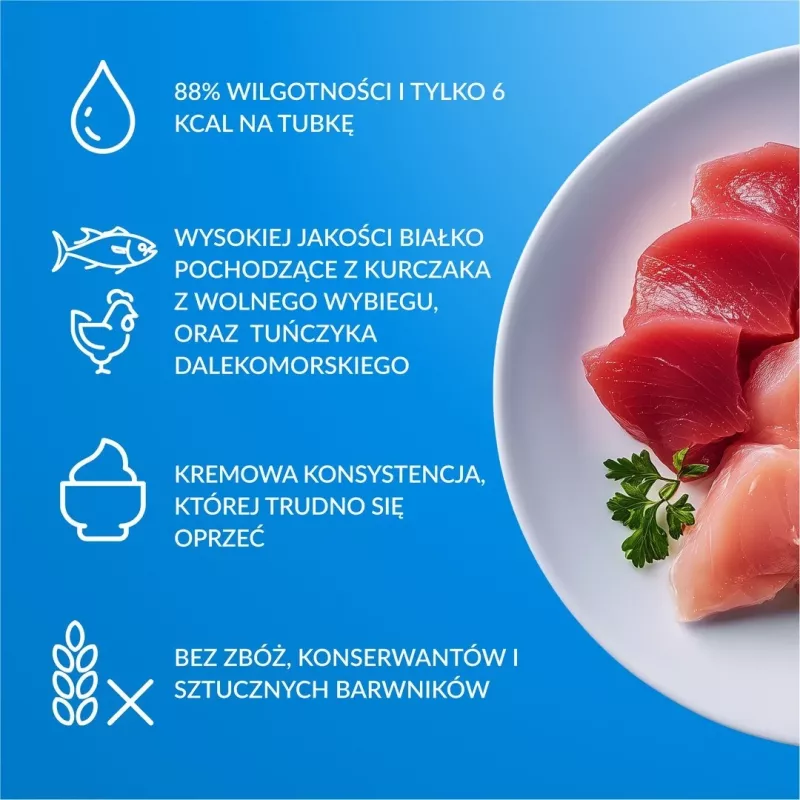 Natrivoedsel voor katten INABA Churu 80P tonijnrecept — 80 tubes x 14 g