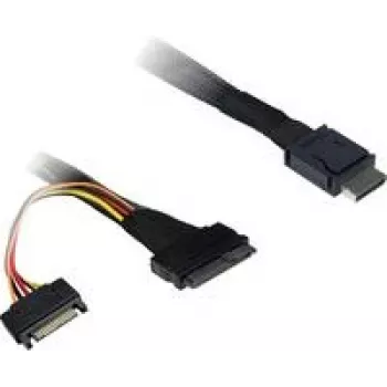 SAS-kabel Inter-Tech 88885642 zwart hoogwaardige gegevensoverdracht