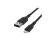 BELKIN PVC USB-KABEL USB-A - LIGHTNING, 1M, ZWART