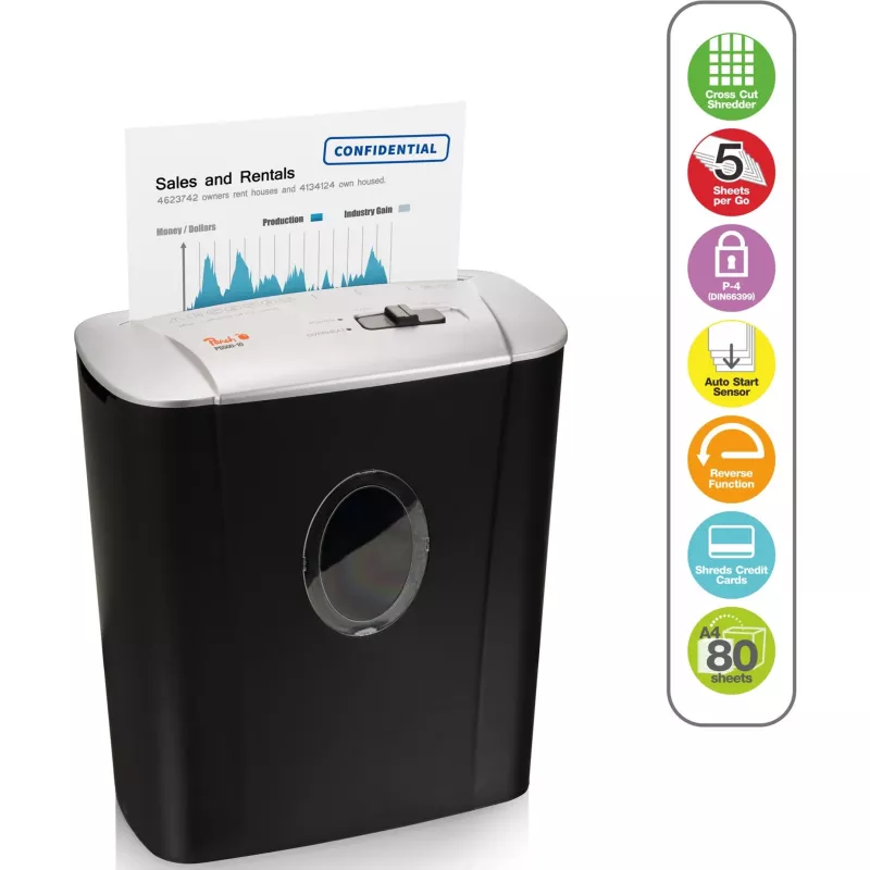 Peach PS500-10 Papiervernietiger kruissnit 72 dB 22 cm zwart