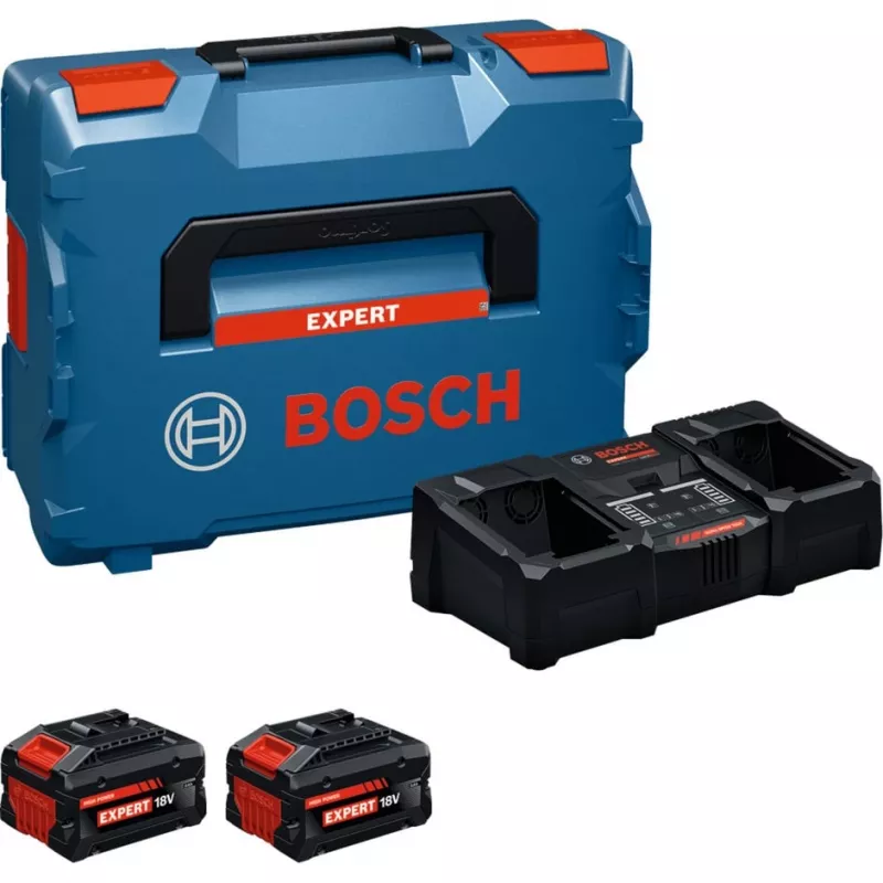 Bosch EXPERT 18V Starterset met 2 accu's en oplader in L-BOXX