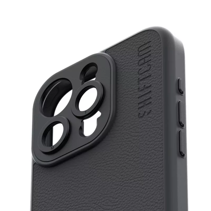 ShiftCam AC-CA-15PL-CH-EF hoesje met lensbevestiging voor iPhone 15 Plus, veganistisch leer, MagSafe-compatibel