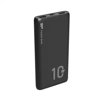 Powerbank Silicon Power QP15 10000 mAh, LiPo, 2x USB-A + 2x USB-C, Micro-USB-ingang, zwart