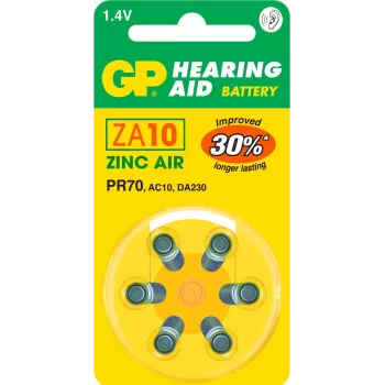 Eenmalige batterij GP Batteries Hearing Aid ZA10