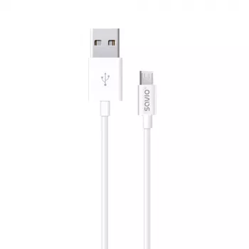 USB-kabel SAVIO CL-124 USB 2.0, USB A naar Micro-USB B, 2 m, wit