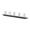 Rack kabelmanagementpaneel 1U metaal met 5 grote beugels, ALLNET ALL-S0002251, zwart