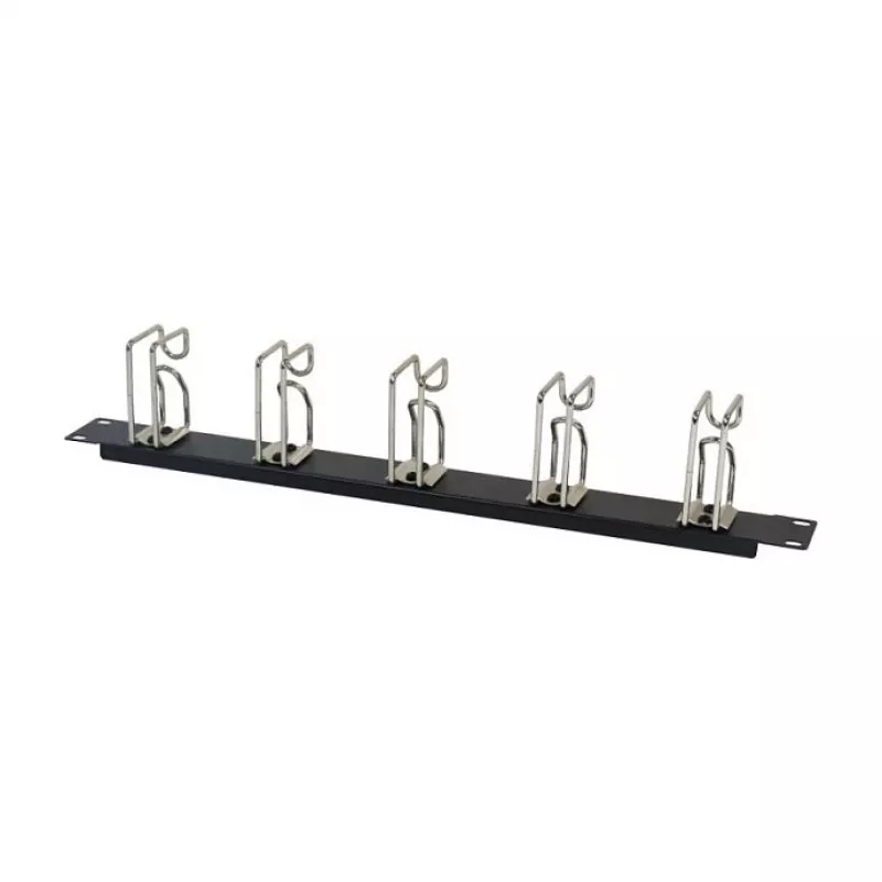 Rack kabelmanagementpaneel 1U metaal met 5 grote beugels, ALLNET ALL-S0002251, zwart