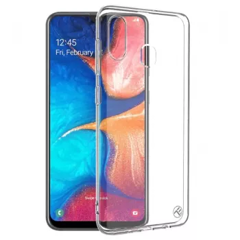 Siliconenhoes Tellur voor Samsung Galaxy A20, transparant, zachte beschermhoes