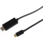 Videokabeladapter S/CONN 10-57025 1 m HDMI Type-A USB Type-C zwart