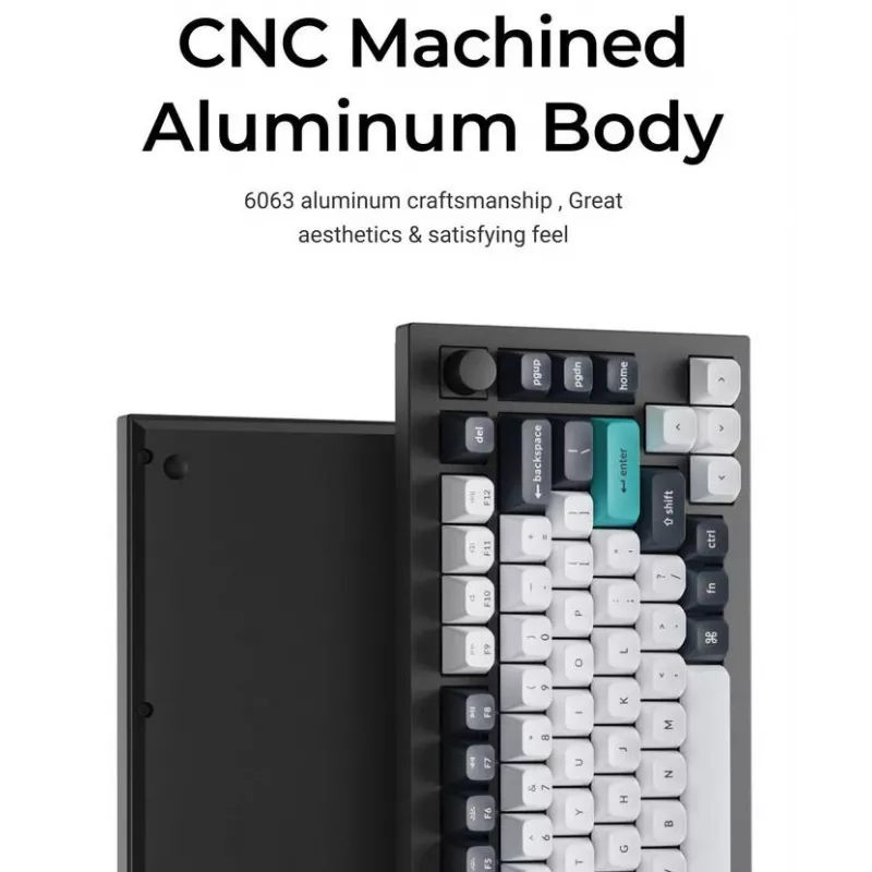 Mechanisch toetsenbord Keychron Q1 Max 75% met Banana Switches, Carbon Black