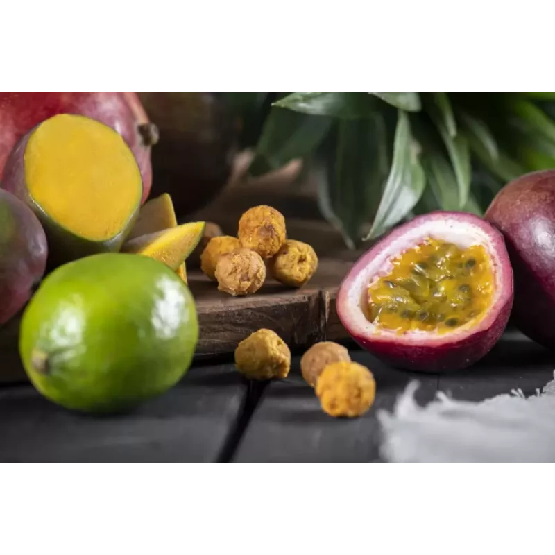 Eco fresh foods Gedroogde ananas-mango-limoenballen 100 g