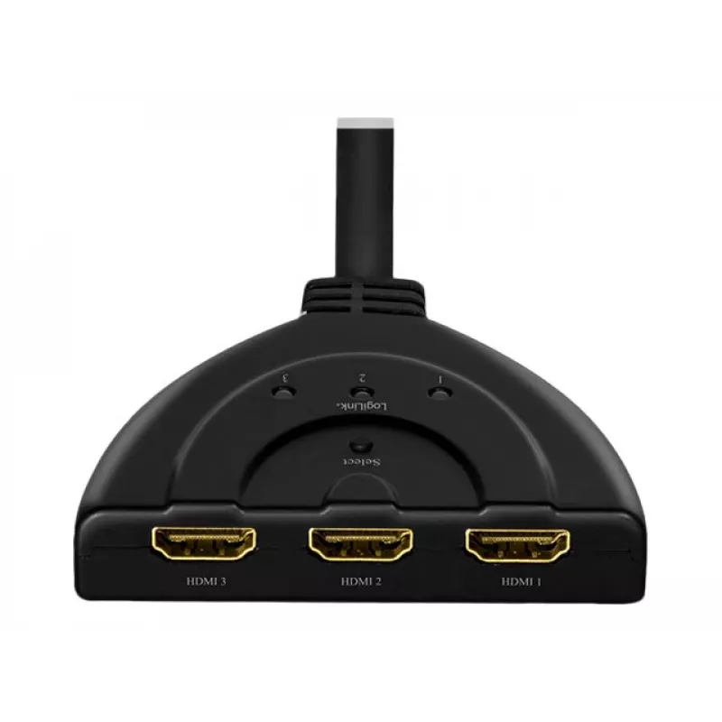 LogiLink - Video-/audiosplitter/switch - 3 x HDMI - desktop