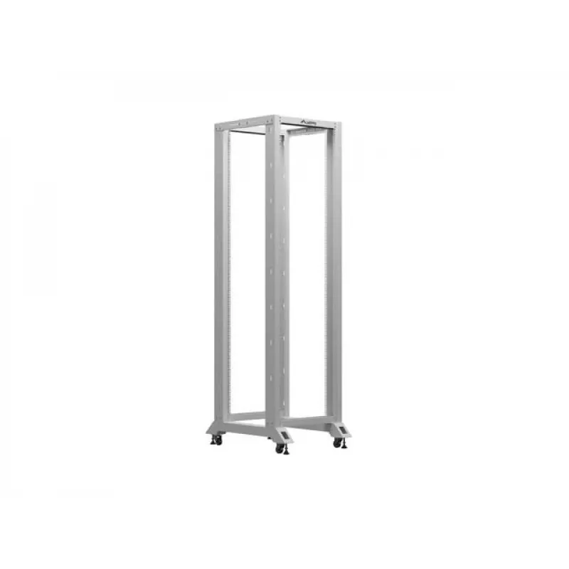 19 inch open rack LANBERG 42U, diepte 800 mm, breedte 600 mm, grijs