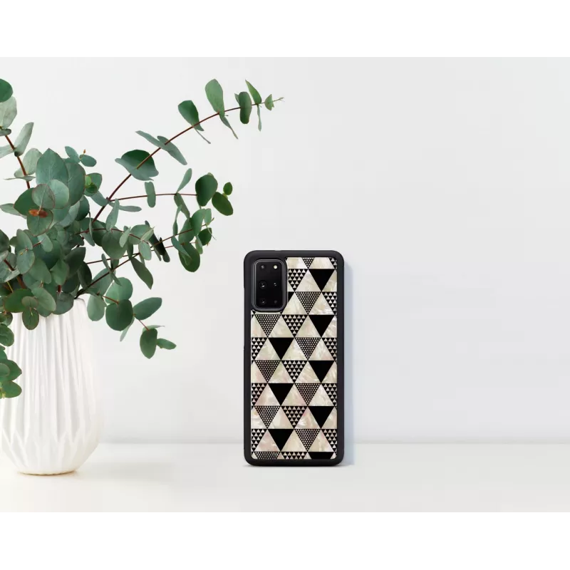 Hoes iKins voor Samsung Galaxy S20+ — zwart piramidedesign