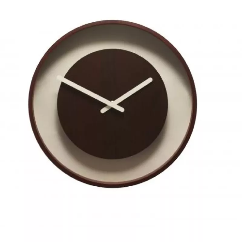 NeXtime klok 3047 Color Change, Ø28 cm, wand, bruin