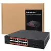 Netwerkswitch QOLTEC 52364 — Gigabit Ethernet PoE 16xRJ45, 2xSFP