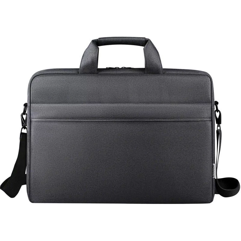 Laptoptas DEFENDER FIRM 26123 voor 15,6 inch laptops, polyurethaan, zwart, toploader, afneembare schouderriem