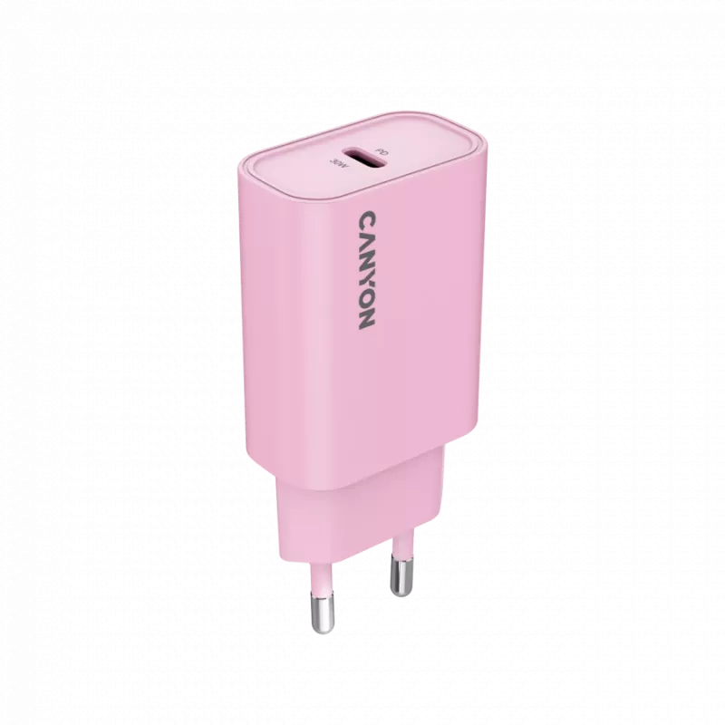 CANYON oplader OnCharge 30CL Max Power 30W 1xPD EU roze