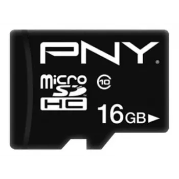 MicroSDHC PNY 16GB Class 10 zwart P-SDU16G10PPL-GE