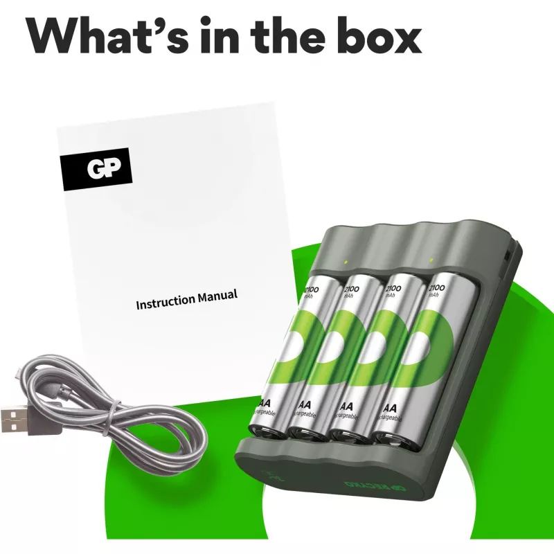 Batterijoplader GP B441 voor NiMH AA- en AAA-accu's