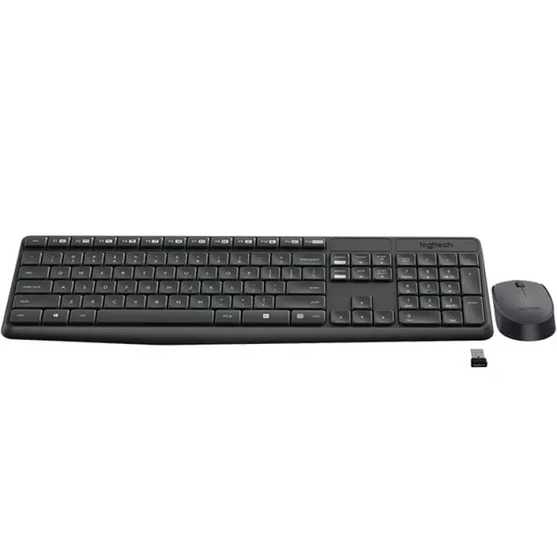 Logitech MK235 - toetsenbord-muisset - draadloos - 2,4 GHz - Portugees