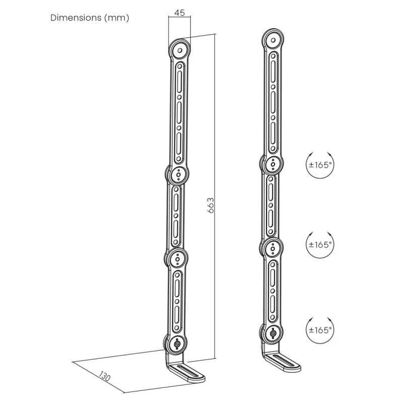 Maclean universele VESA-houder voor soundbar, max. 15 kg, MC-335