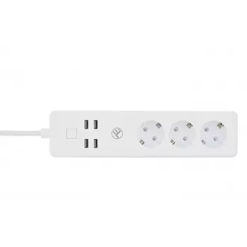Tellur WiFi slim stopcontact met 3 AC-stopcontacten en 4 USB-poorten (4A)