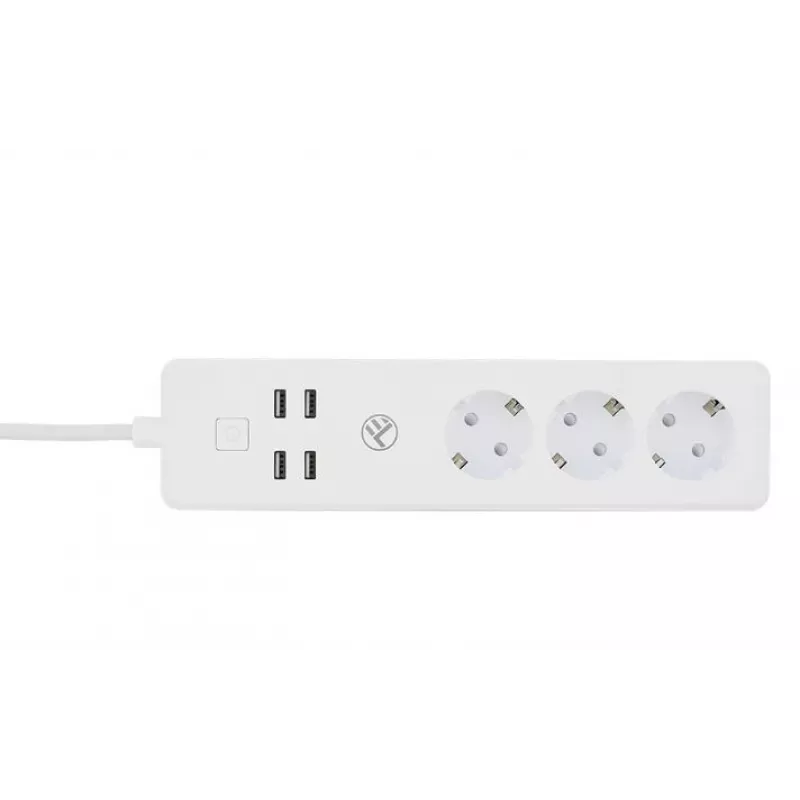 Tellur WiFi slim stopcontact met 3 AC-stopcontacten en 4 USB-poorten (4A)