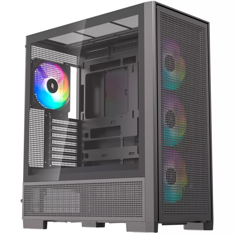 PC-behuizing Silentware Air 2000 A-RGB zwart — midtower, zijvenster van gehard glas