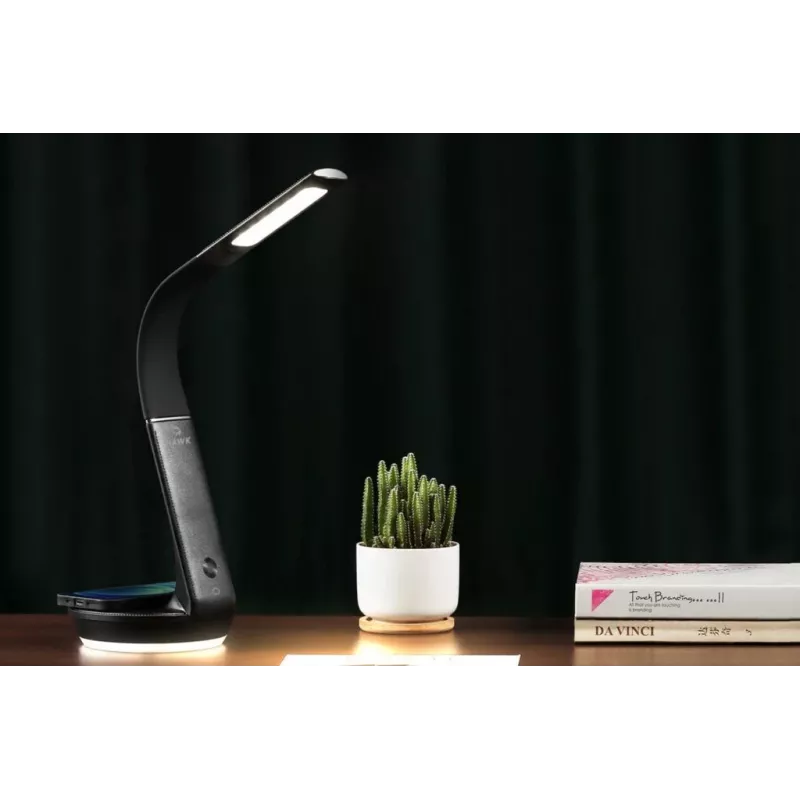 Tafellamp Hawk HW-LAMP02 zwart — dimbaar, verstelbare arm