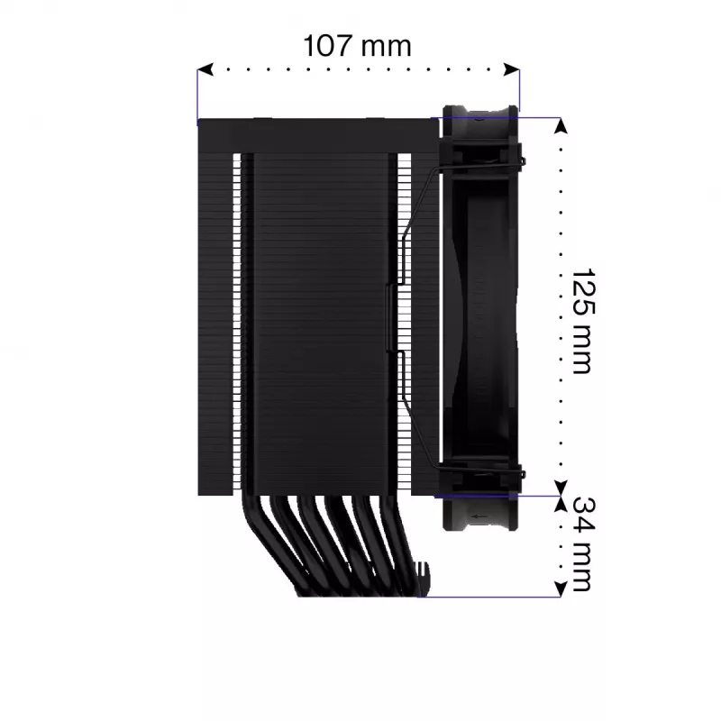 Endorfa Fortis 5 zwart CPU-koeler