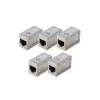 DIGITUS CAT 6 modulaire koppelingen, afgeschermd, 5 stuks, RJ-45, goudcontacten, zilver