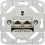 Netwerkcontactdoos Gira 245200 – 2×RJ-45 Cat6a, metallic