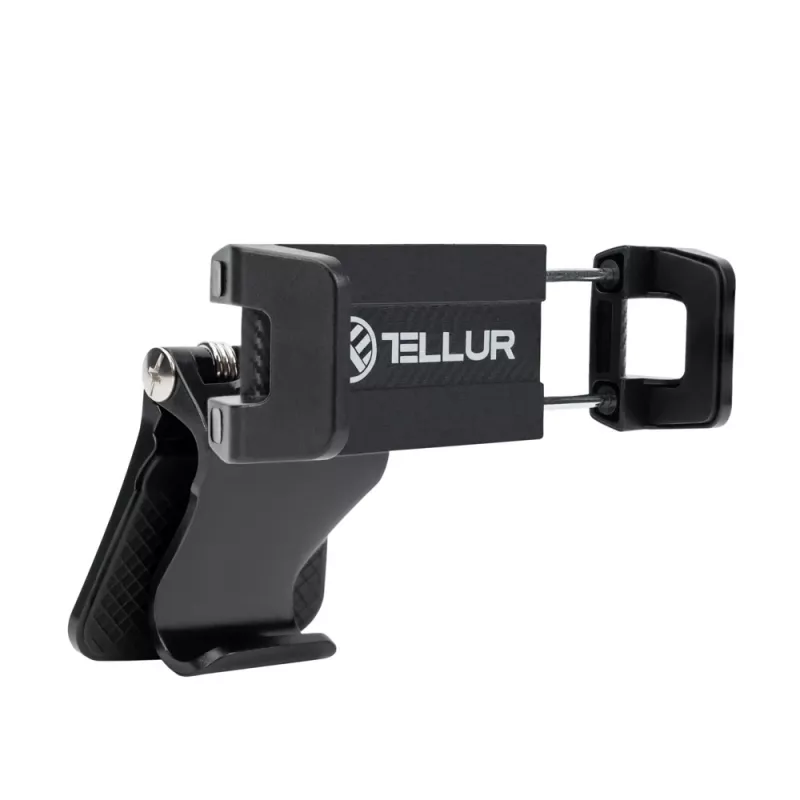 Telefoonhouder Tellur TLL171261 — universele, compacte, kantelbare auto- en tafelhouder, zwart