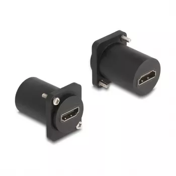 DeLOCK D-type-module HDMI 8K 60Hz bus naar bus met schroeven zwart