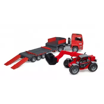 Voertuigset BRUDER MAN TGA laadwagen met Manitou-lader